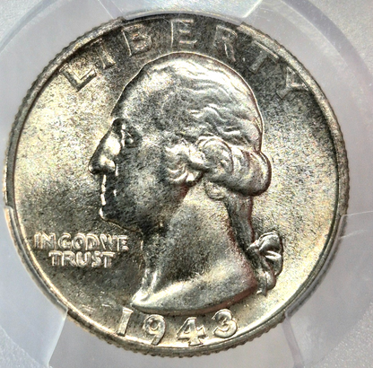 1943 25C Washington Quarter Dollar PCGS MS64   50872049