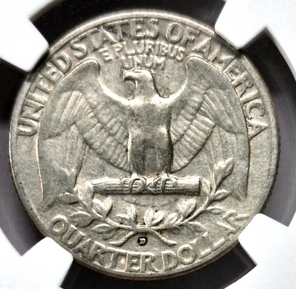1932-D (MISLABELED) Washington 90% Silver Quarter NGC XF Details Super Key Date
