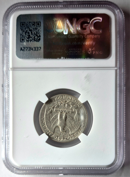 1932-D (MISLABELED) Washington 90% Silver Quarter NGC XF Details Super Key Date