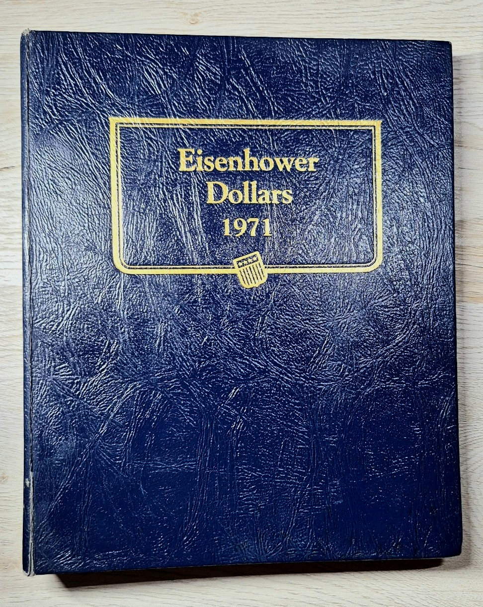 1971-1978 Complete (32) AU+ Coins, Whitman Classic Eisenhower Dollar Book Toners