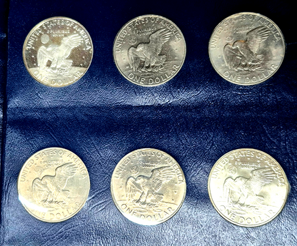 1971-1978 Complete (32) AU+ Coins, Whitman Classic Eisenhower Dollar Book Toners