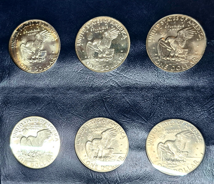 1971-1978 Complete (32) AU+ Coins, Whitman Classic Eisenhower Dollar Book Toners