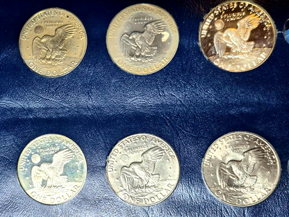1971-1978 Complete (32) AU+ Coins, Whitman Classic Eisenhower Dollar Book Toners