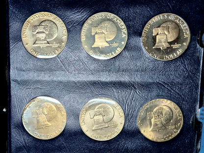 1971-1978 Complete (32) AU+ Coins, Whitman Classic Eisenhower Dollar Book Toners