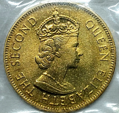 1969 Jamaica One & Half Penny Blazing Gem BU Unc OGP Low Mintage 30,000 KM41, 42