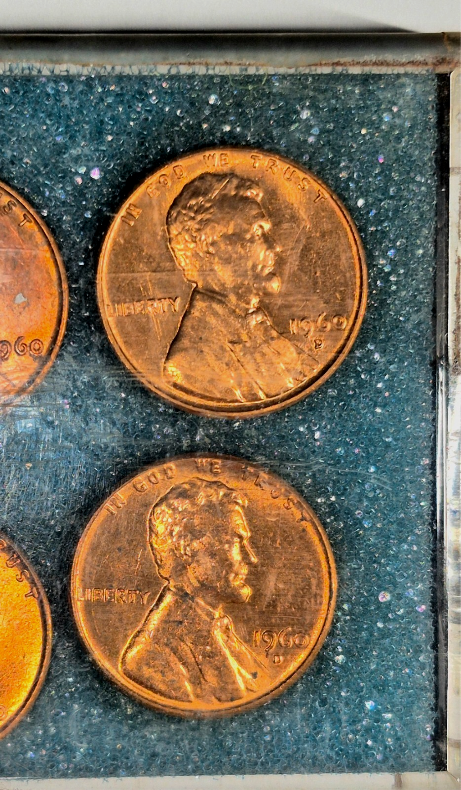1960 P D Lincoln Memorial Cent Penny Small Large Date 4 Coin Set Vintage Sealed