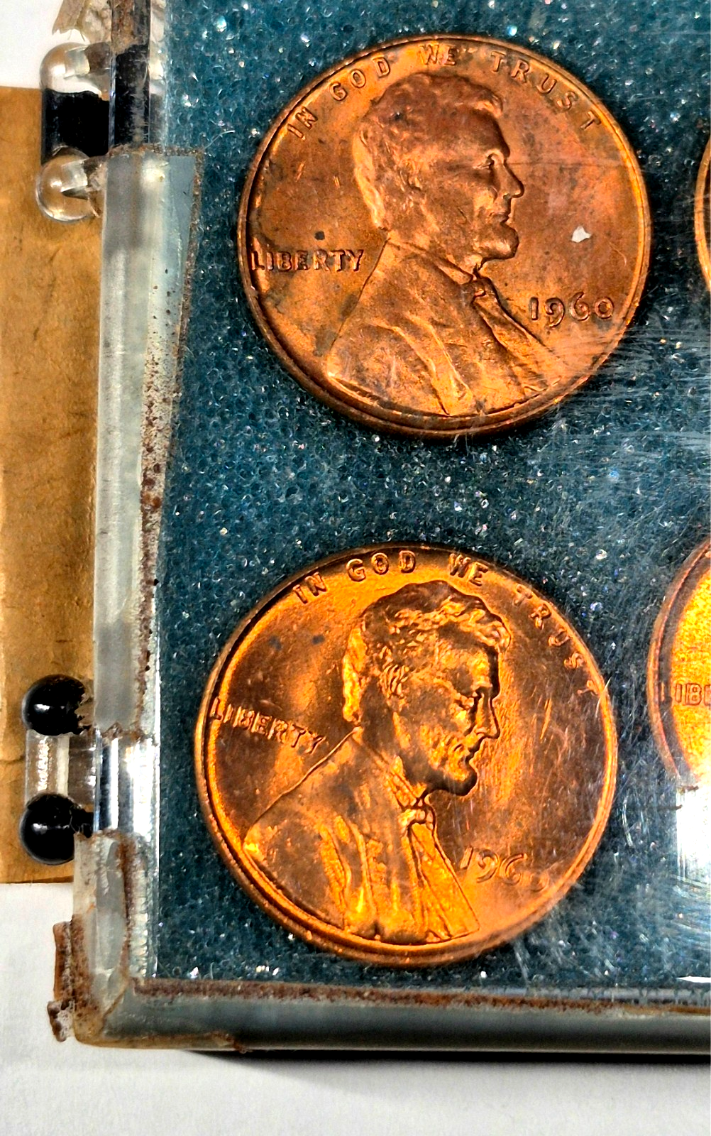 1960 P D Lincoln Memorial Cent Penny Small Large Date 4 Coin Set Vintage Sealed