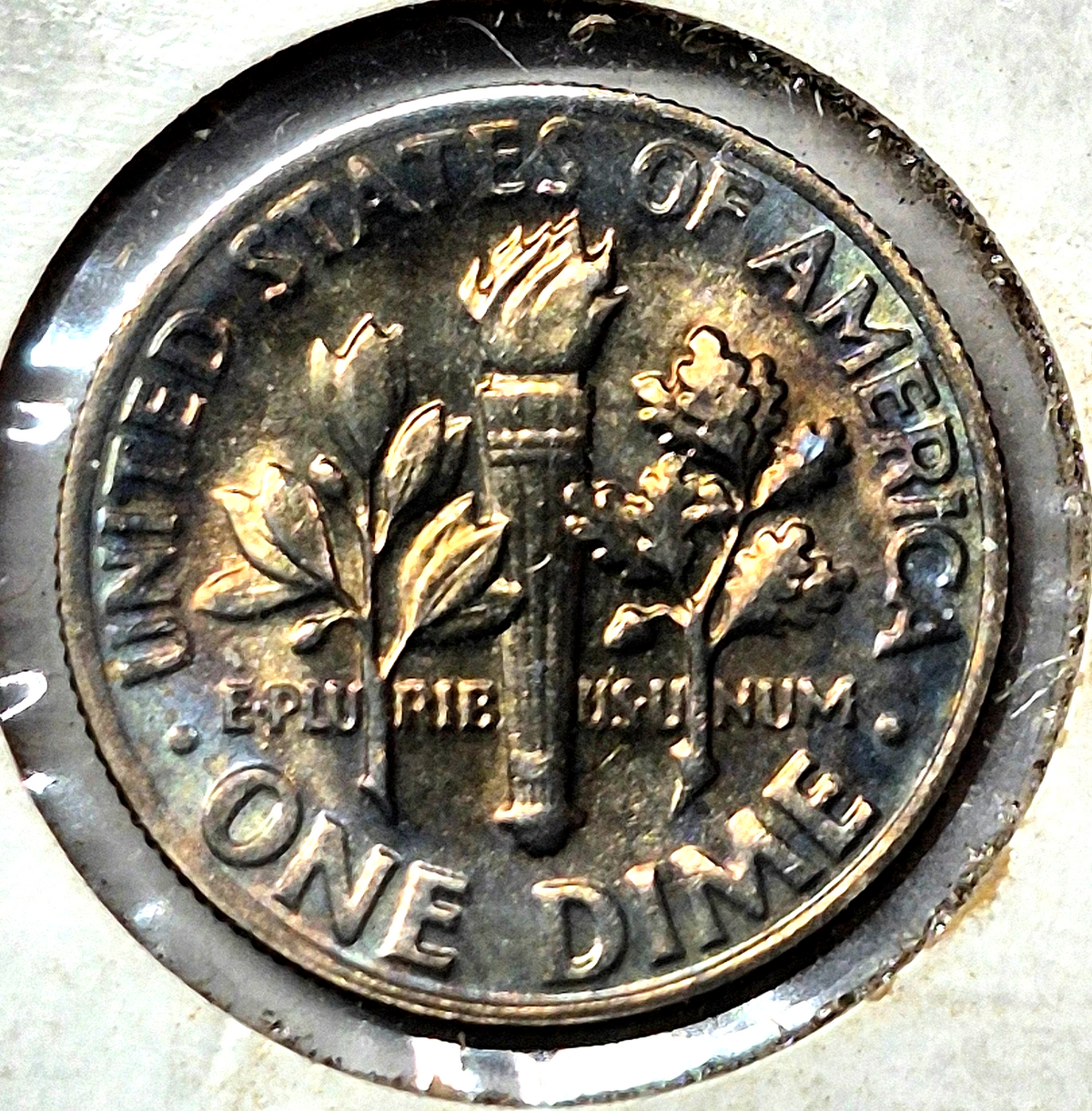 1979 P Roosevelt Dime Rainbow Toned GEM Gorgeous Amazing Colors BU CHOICE 💯