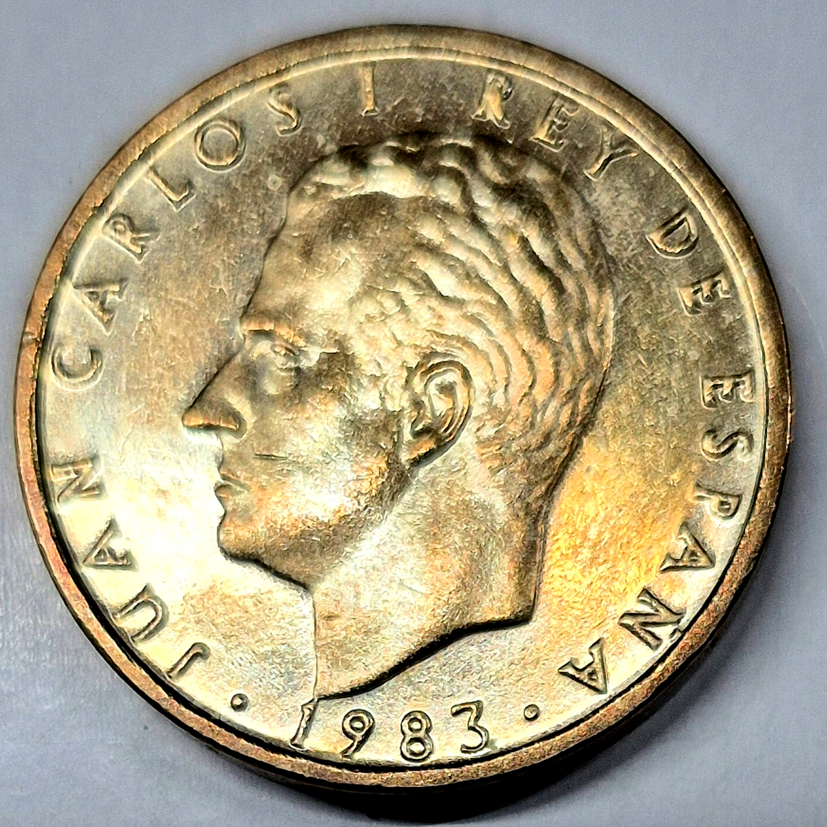 1983 SPAIN 100 PESETAS Excellent AU Features Fleur De Lis Edge Coin Shown KM-826