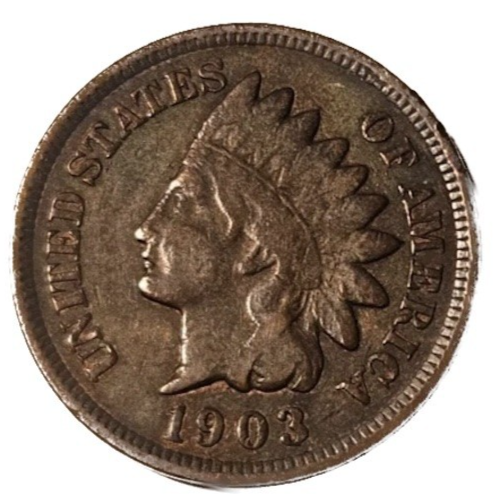 1903 Indian Head Penny Fine - Very Fine Condition (F-VF) Very Sharp Strike Coins