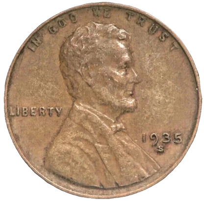 1935-S Lincoln Wheat Cent HIGH GRADE Very Fine to Extremely Fine (VF-XF)