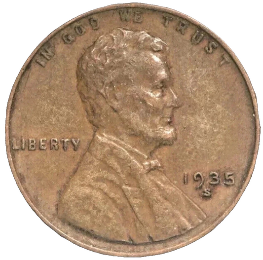 1935-S Lincoln Wheat Cent HIGH GRADE Very Fine to Extremely Fine (VF-XF)