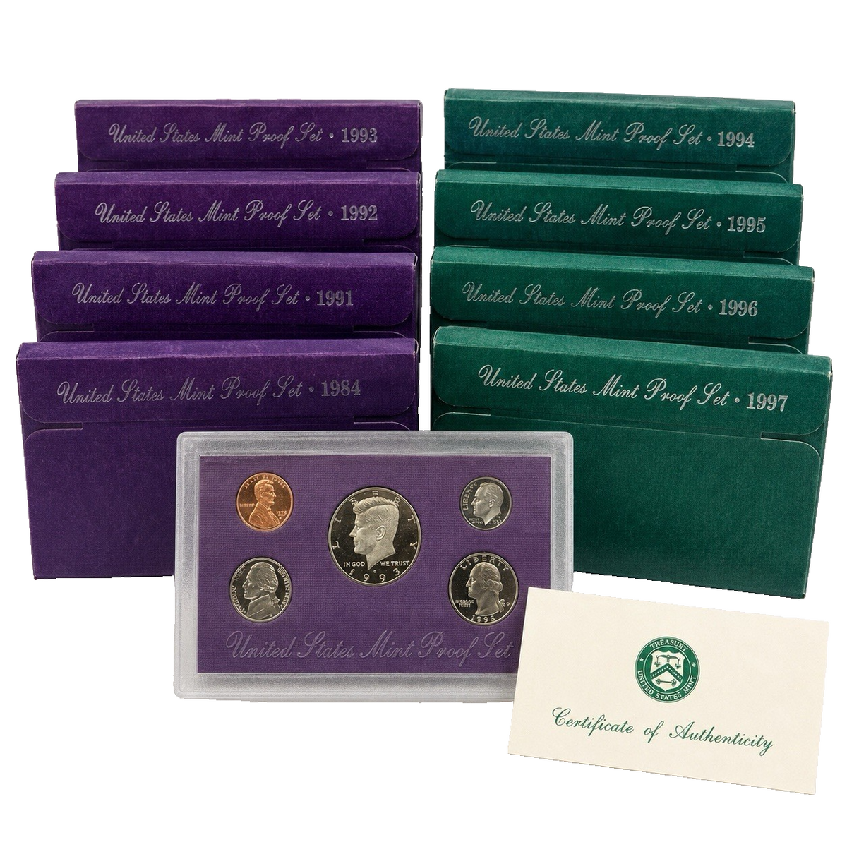US Proof Sets Lot ~ COA BOX Random Selection Buy More & Save Pieces of History
